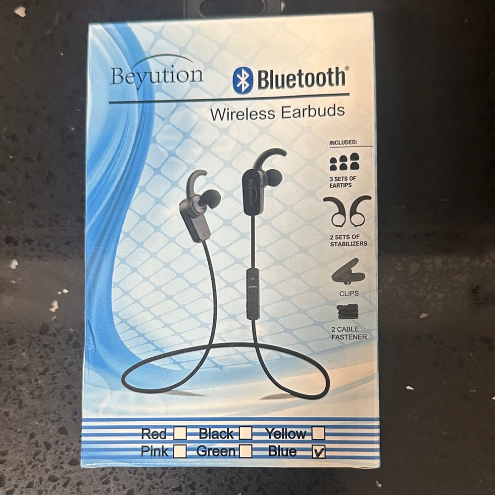 NEW Beyution Wireless Bluetooth Earbuds - Blue